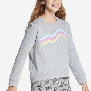 NWT Eddue Bauer Girls Camp Fleece  Sweatshirt M (10/12)